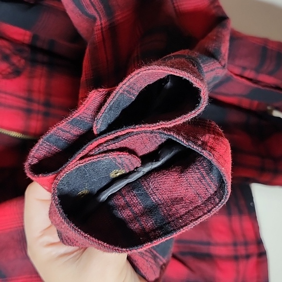 Wolverine Mens Buffalo Check Plaid Sherpa Lined Full Zip Shacket jacket Holiday - Picture 8 of 10